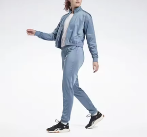 Ensemble sweat-shirt et pantalon de survêtement bleu élégant, léger et confortable pour les entraînements d'hiver et les vêtements décontractés des athlètes - Product Image 5