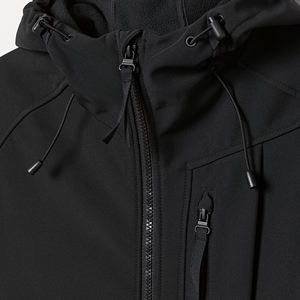 Veste softshell pour homme, conçue sur mesure, multifonctionnelle, imperméable, écologique, en tissu peigné épais, col montant - Product Image 5