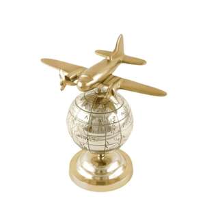 Objet de décoration de table, modèle de globe d'avion à hélice de luxe, décoration moderne pour le bureau et la maison, prix d'usine - Product Image 1