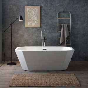 BEATRICE Octagonal <b>White</b> <b>Acrylic</b> Freestanding Tubs Luxury Bath Experience - Product Image 1
