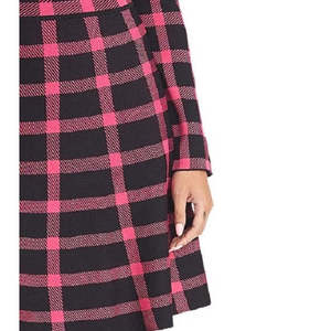 Abito in maglia di lana a quadri con schiena scoperta da donna Rachel Roy, nero, taglia L - Vestito casual aderente a trapezio con silhouette invernale - Product Image 3