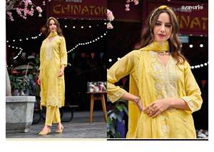 Elegant Embroidered Soft Organza Kurti Set Latest Designer Style Ethnic Wear For <b>Ladies</b> Ready Stock Bulk Order Welcome Worldwide - Product Image 5