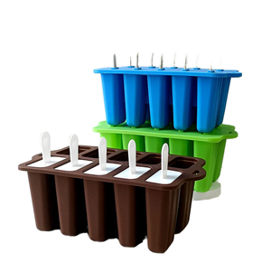 Plateau en silicone écologique fourni en usine pour sucettes glacées et crème glacée maison, cube de bricolage de qualité alimentaire avec options d'emballage PC/PP - Product Image 1