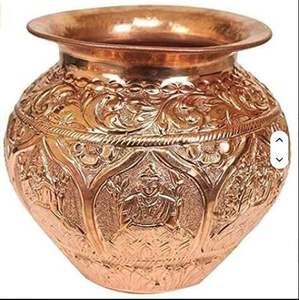 Vajilla de estilo indio de diseño en relieve Lota de cobre ecológico de alta calidad para cena y almuerzo bueno para uso en la cocina - Product Image 6