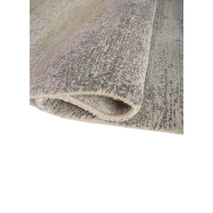 Alfombra Kavi Gris y Negra Anudada a Mano de Lana y Seda de Bambú con Patrón Abstracto Afterglow para Uso Doméstico-Eskm-04 - Product Image 2