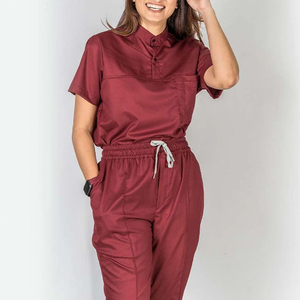 Superventas 2025 uniforme médico personalizado conjunto hombres mujeres estiramiento enfermera Scrubs traje OEM servicio diseño personalizado - Product Image 1