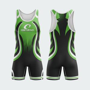 Combinaisons de lutte pour hommes, couleur et taille personnalisées, coupe ajustée, couleur unie, haute performance professionnelle pour hommes, 2026 - Product Image 6