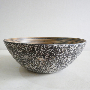 Hot Item Natural Spun Bamboo Fruit Salad Bowl Good Quality <b>Cheap</b> Wholesale Sustainable Serving Bowl For Kitchen Made in Vietnam - Product Image 5