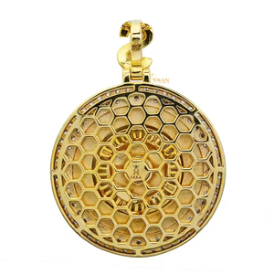 Pendentif Hip Hop en argent sterling S925 avec diamants VVS cultivés en laboratoire coupe brillante entièrement buste pendentifs à breloque cadeau pour enfant - Product Image 3