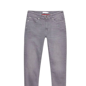 Stock ODM OEM de jeans en denim à la mode pour hommes, coupe ajustée, vente en gros de jeans empilés personnalisés, échantillon de jeans avec motif personnalisé pour hommes, pantalons - Product Image 4