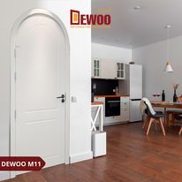 WPC Wooden <b>Arched</b> Doors For Houses Interior Living Room Traditional Waterproof <b>Frames</b> Bathroom Bedroom 5 Year Warranty - Product Image 5