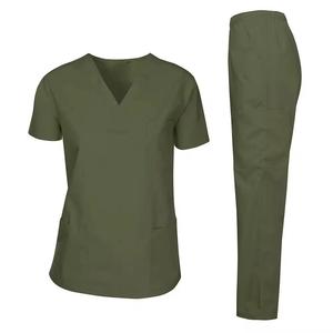 Women's Medical <b>Scrubs</b> Nurse Uniform <b>Top</b> Woven Fabric <b>Scrub</b> Sets for Hospitals OEM Service Available - Product Image 5
