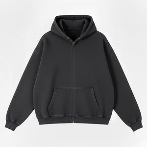Sweat à capuche tendance délavé à l'acide 100% coton molletonné Design entièrement personnalisé pour le streetwear ou les vêtements décontractés ou les vêtements de sport pour unisexe - Product Image 3