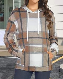 Sweatshirts à capuche à manches longues, pulls à cordon avec poche, chemisiers amples décontractés, tuniques - Product Image 4