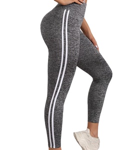 Leggings de sport pour femmes, taille haute, super doux, écologiques, respirants, solides, extensibles, pantalons serrés, fermeture à cordon, ceinture - Product Image 1