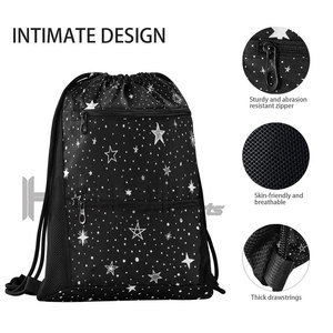 High Quality Polyester Draw <b>Drawstring</b> Sports Gym <b>Bag</b> <b>Waterproof</b> Custom Logo Fitness <b>Drawstring</b> <b>Bags</b> - Product Image 5