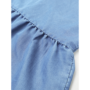 Paola Riboni Chaleco vaquero para mujer, sin mangas, cuello en V, con lazo frontal, estilo casual, ropa de abrigo para primavera y otoño - Product Image 3