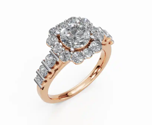 แหวนเพชรทรงกลม 9 14 18 กะรัต ทองคำขาว ทองคำเหลือง ทองคำโรสโกลด์ ดีไซน์เนอร์ จิวเวลรี่หรูหรา ดีไซน์แบบซ้อนได้ - Product Image 5