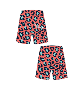 Pantalones Cortos de Baloncesto Personalizados con Estampado de Leopardo en Coral y Verde Azulado para Hombre, Pantalones Deportivos Transpirables de Malla para Verano con Logotipo Impreso al por Mayor - Product Image 1
