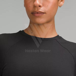 Camiseta de Algodón para Mujer, Servicio OEM, Ligera, Transpirable, de Secado Rápido, Informal, para Gimnasio, Deportes, Aire Libre - Product Image 4