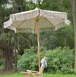 2025 Parapluie de jardin rond en macramé fait à la main meilleur grossiste d'Inde Isar International - Product Image 1