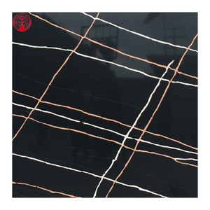 Dalles modernes de quartz noir Calacatta de haute qualité Grands comptoirs de cuisine en pierre artificielle Plateaux de table de villa Mur de qualité supérieure - Product Image 6