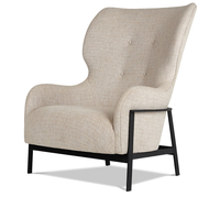 Fauteuil à oreilles moderne, élégant et minimaliste pour la maison, le salon, les hôtels, les appartements, les loisirs, avec coussin de dossier, design de canapé d'angle
