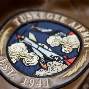 Tuskegee Airmen <b>Leather</b> <b>Jacket</b> Premium Genuine <b>Leather</b>, Vintage Embroidered Patches, Limited Edition, Honors Historic <b>Aviators</b> - Product Image 6
