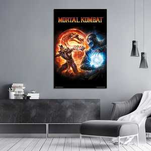 Affiche de style moderne Mortal Kombat 9 avec des ninjas et un dragon pour une utilisation murale - Product Image 5