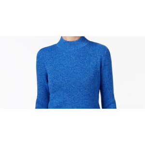 เสื้อสเวตเตอร์ผ้าฝ้ายสไตล์วินเทจลำลองสำหรับผู้หญิง แบรนด์ Karen Scott ระบายอากาศได้ดี ดีไซน์คอเต่าแบบเปิด ลายถักแบบเคเบิ้ล สีน้ำเงิน ไซส์ XX-Large สำหรับฤดูใบไม้ร่วง - Product Image 2