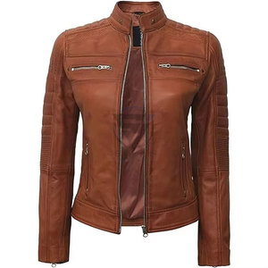 Spring Cow <b>Suede</b> Genuine Leather Reversible Waterproof Breathable Anti-Wrinkle Motorcycle <b>Jacket</b> Zip-Up Women's Moto Biker Style - Product Image 4
