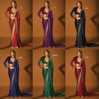 Nouveau Bollywood Full Saree de Georgette avec de lourdes paillettes broderie travail pour les femmes vente en ligne