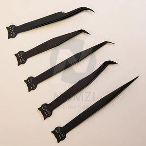 แหนบคีบขนตาสแตนเลสปลายแหลมวัสดุที่ยั่งยืน2024พิมพ์โลโก้แบบใหม่ล่าสุดสำหรับคิตตี้ - Product Image 6