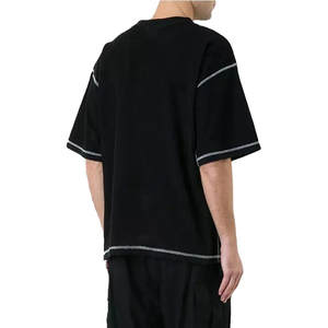 Camiseta con corte en caja de peso pesado para hombre con logotipo personalizado ropa de calle de algodón con gráfico de Fitness de gran tamaño con impresión digital - Product Image 3