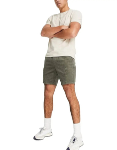 Pantalones cortos de verano de algodón 100% para hombre hechos de pana suave en un estilo cargo informal con opciones de diseño de logotipo personalizado para hombre - Product Image 3
