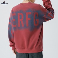 Sudadera de Forro Polar de Alta Calidad para Invierno, de Dos Tonos, Manga Larga, Cuello Redondo, Talla Grande, con Logotipo Bordado Personalizado, Deportiva para Hombre