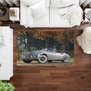 Alfombra Vintage con Diseño de Jaguar: Decoración Automotriz Retro, Alfombra Impresa, con Pelo Suave - Product Image 2