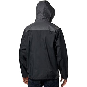 Veste coupe-vent à capuche avec logo personnalisé, tissu imperméable, style printemps, sports de plein air, jogging, course à pied, motif décoré - Product Image 3