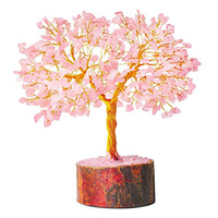 Nouveaux arbres de quartz rose de pierres précieuses faits à la main avec base d'agate blanche base d'orgone arbres d'agate pour des cadeaux par Amayra cristaux exportations inde