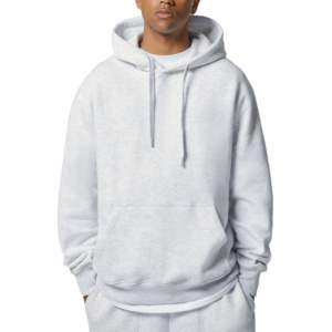 Venta al por mayor de alta calidad de algodón francés Terry Drop Shoulders Sudadera con capucha térmica de gran tamaño Pullover Hoodies Plain Unisex Custom Hoodies - Product Image 5