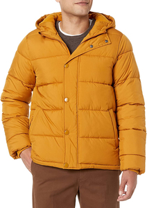 High Quality Custom OEM Coated Front Printed Hooded Puffer Jacket Men Customized Casual Winter <b>Waterproof</b> Windproof Professional - Product Image 4