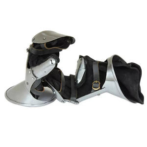 เครื่องป้องกันแขนโลหะแบบ milanesse ยุคกลางอัศวินถุงมือเหล็กขัดเงาสำหรับงานฝีมือโลหะ - Product Image 2