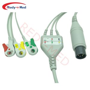 สาย <span class=keywords><strong>ECG</strong></span> แบบชิ้นเดียวใช้กับ Mindray 6Pin ทองสุดสร้างสรรค์3ตะกั่ว5สาย <span class=keywords><strong>ECG</strong></span> - Product Image 2