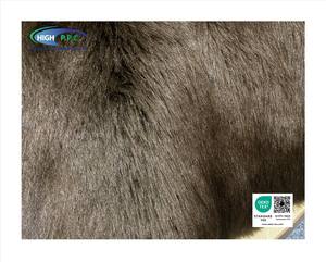 Tissu en fausse fourrure de renard brillant, couleur personnalisée, brun foncé, épais, tricoté pour vêtements, sacs, chaussures - Product Image 4
