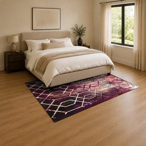 <b>RUGS</b> DEPOT LXDP-0334 Wholesale Red <b>Burgundy</b> Minimalist Designer Digital Printed Machine Washable Chenille Area <b>Rug</b> Non Slip - Product Image 3