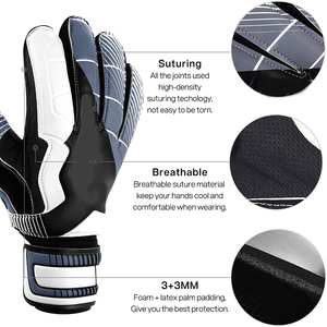 2024 nouveaux gants de gardien de but épaissi Latex résistant à l'usure enfants adultes gants de gardien de but antidérapant choc - Product Image 6