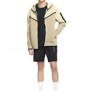 2024 hombres personalizable 100% algodón peso pesado cremallera sudaderas con capucha invierno patrón sólido Tech Fleece térmico en blanco hombres cremallera Sudadera con capucha - Product Image 4
