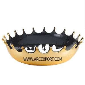 Fancy Shiny Gold Bowl Wedding Parties Gold Color <b>Table</b> Decoration Luxury Modern Unique Food and Dessert Serving Bowls - Product Image 1