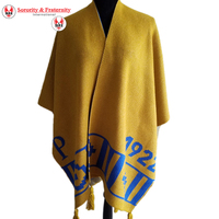 Sigma gama Rho örme şal Sorority hırka Jumper kazak çapraz açık ön panço örgü kazak panço şal pelerin