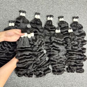 Vente en gros Meilleur Prix Boho Tressage Extensions de Cheveux Vietnamien Brut Non Transformés Boho Tresses Profonde Ondulées Perruque Cheveux Double Extrémités Dessinées - Product Image 3